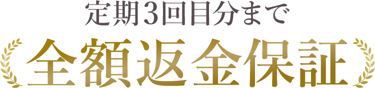 定期3回目分まで全額返金保証