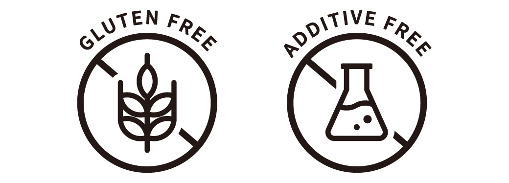 グルテンフリー・人工添加物不使用