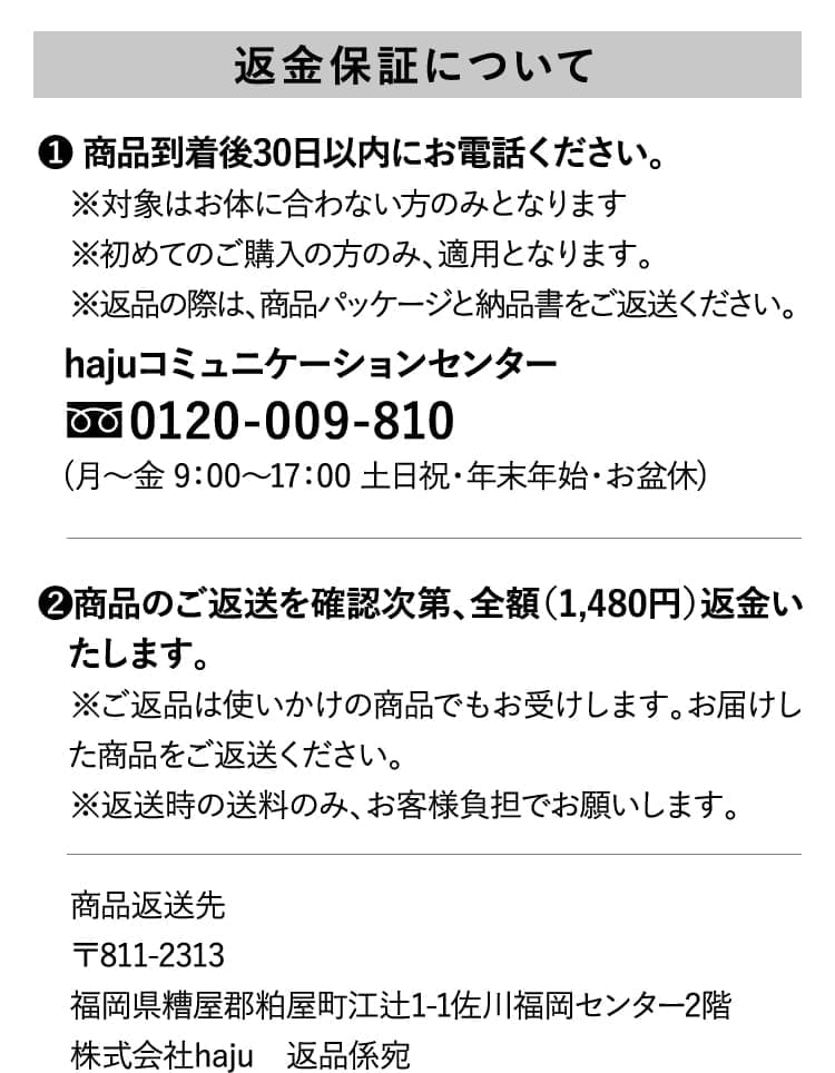 返金保証について