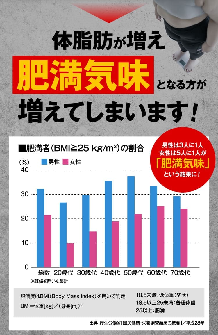 肥満気味となる方が増えてしまいます！