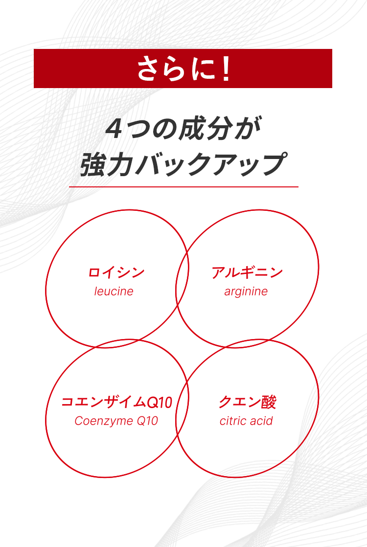 4つの成分が強力バックアップ