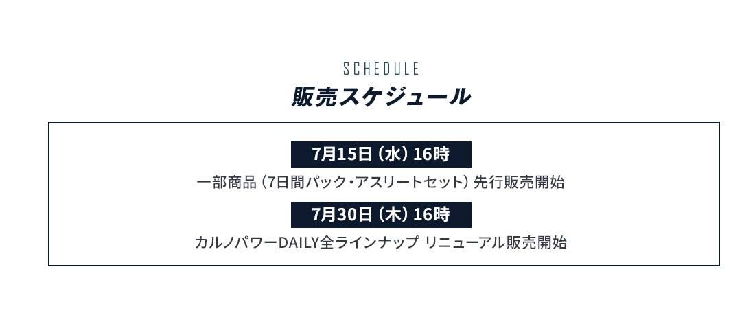 販売スケジュール