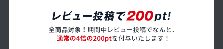レビュー投稿で200pt!