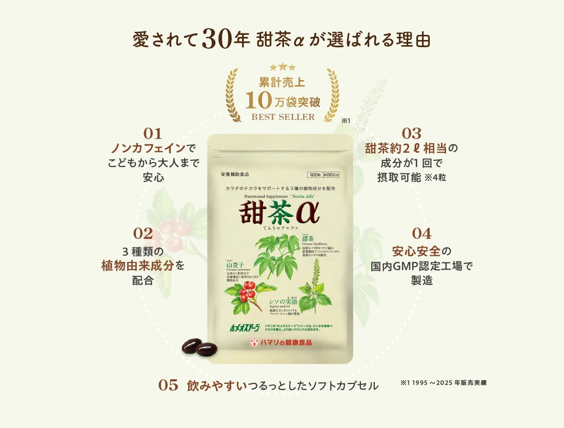 愛されて30年甜茶αが選ばれる理由