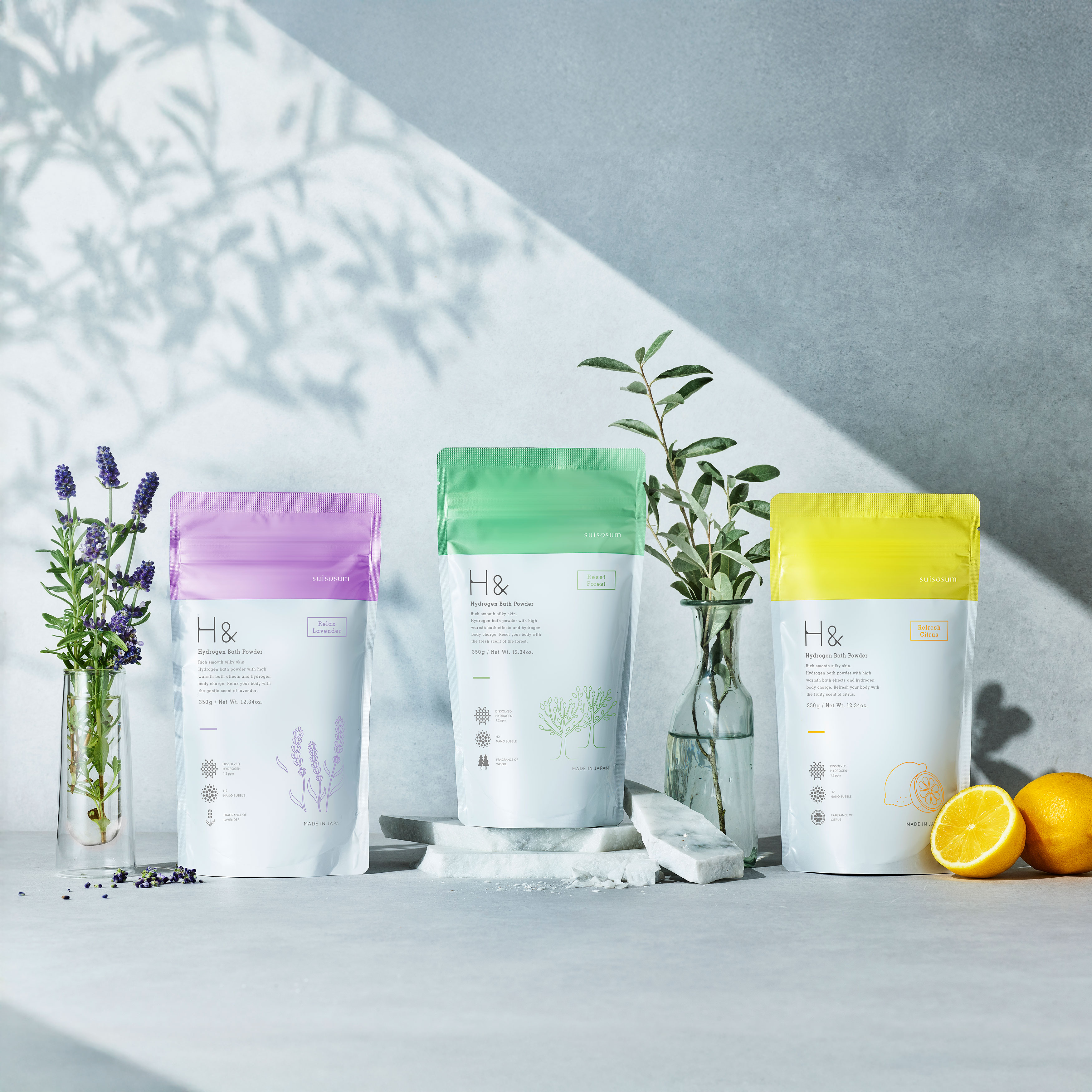 H＆ 〔アッシュアンド〕 水素入浴剤 アロマ【10回分】 お好みの香りをお選びください: リラックスラベンダー