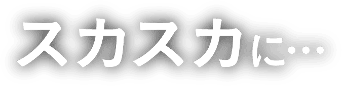 スカスカに…