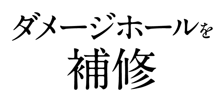 ダメージホールを補修