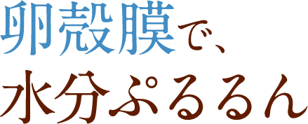 卵殻膜で、水分ぷるるん
