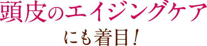 頭皮のエイジングケアにも着目！