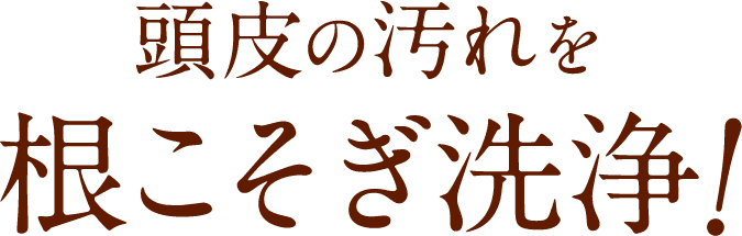 頭皮の汚れを根こそぎ洗浄！