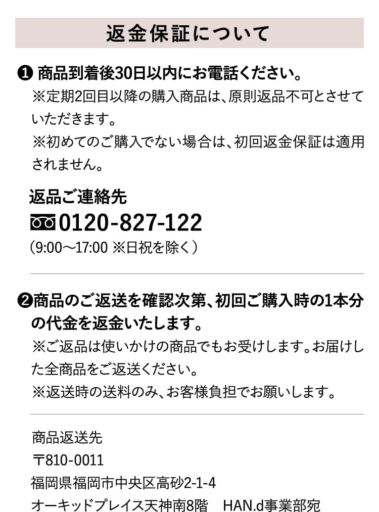 返金保証について