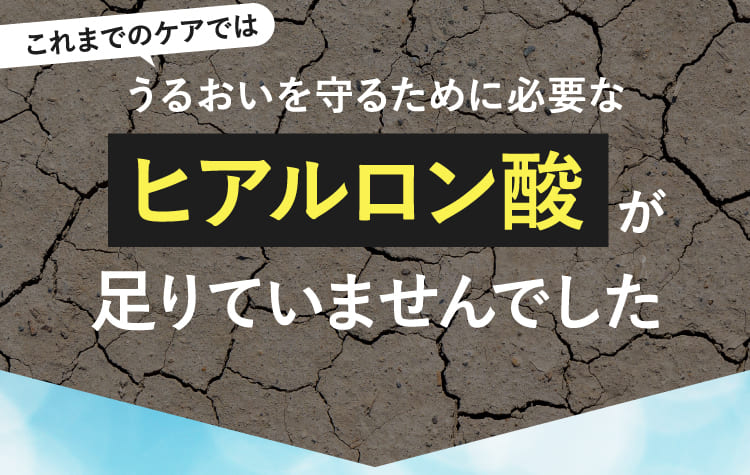ヒアルロン酸が足りていませんでした