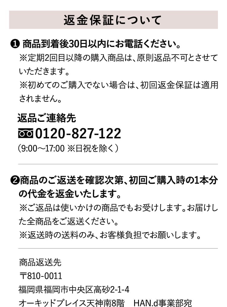 返金保証について