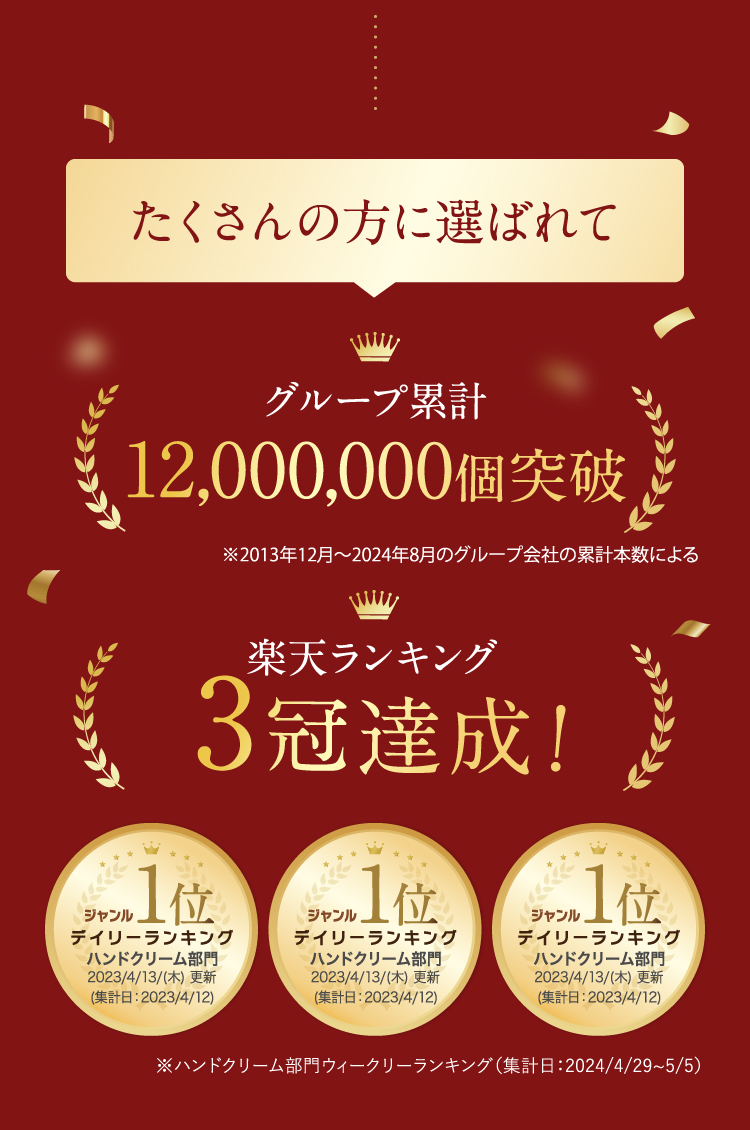 たくさんの方に選ばれて