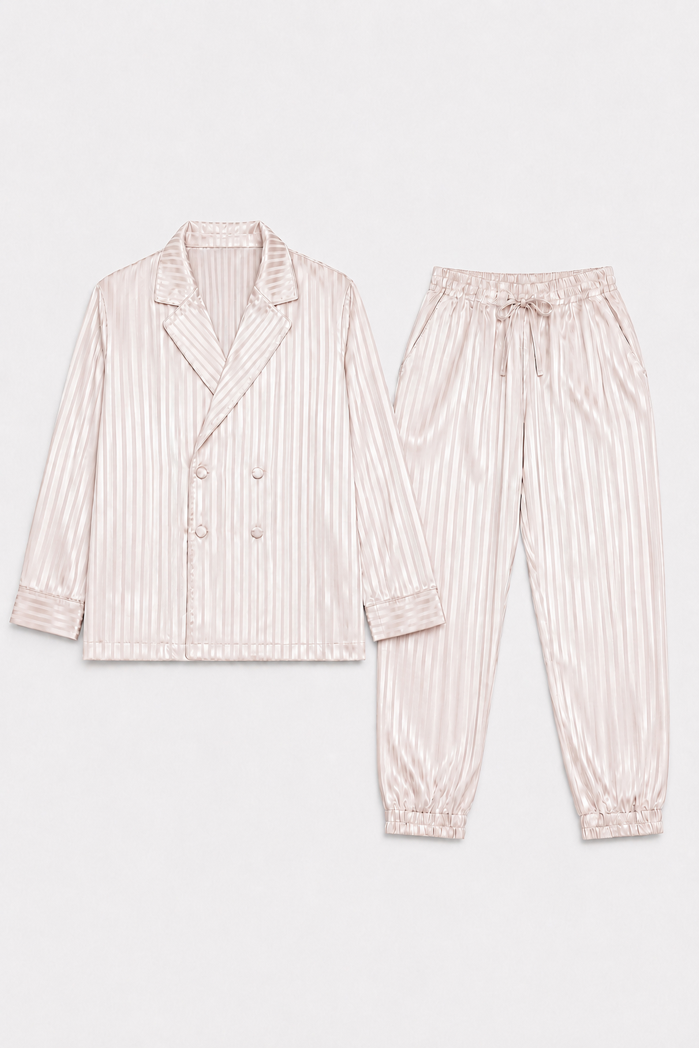 【ふふふ限定】ダブルストライプパジャマ サイズ: 1, カラー: シャンパンゴールド