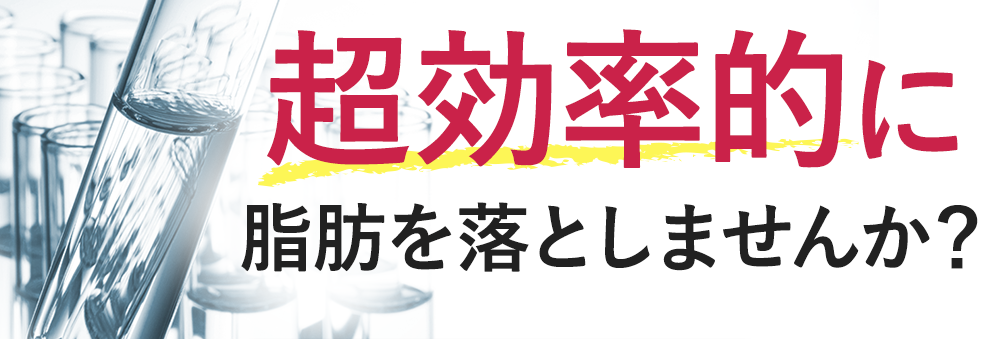 超効率的に脂肪を落としませんか？