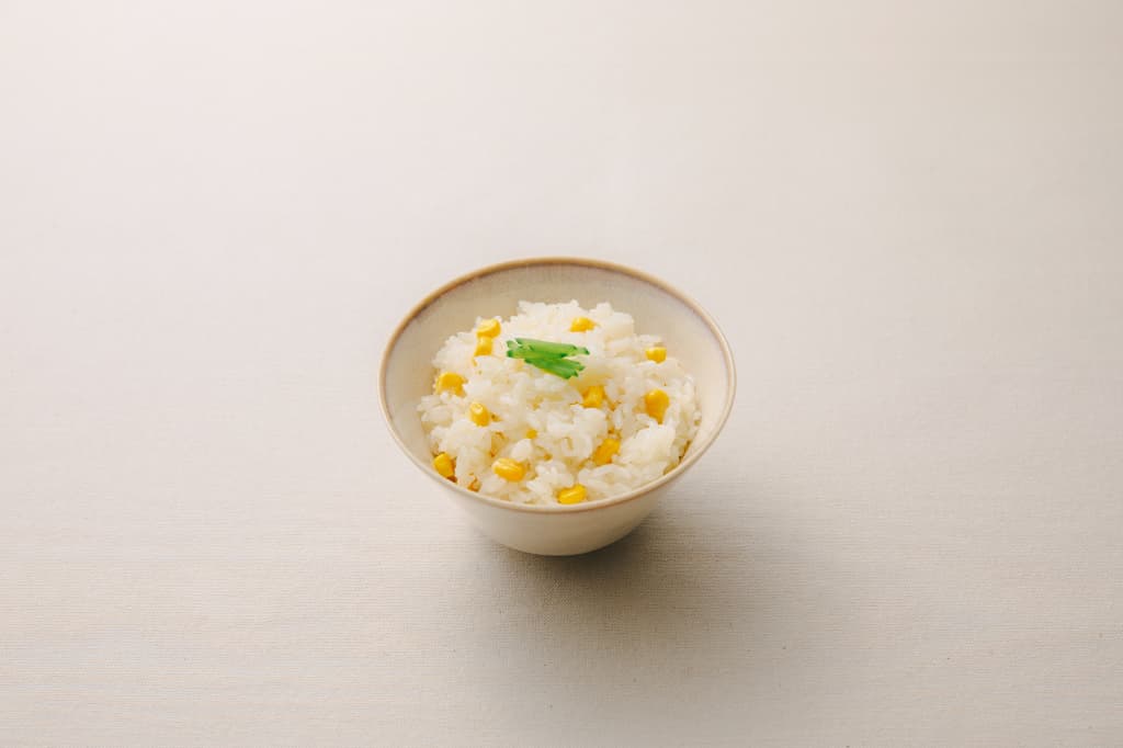 昆布だけで炊く<br>コーン缶で作るとうもろこしごはん