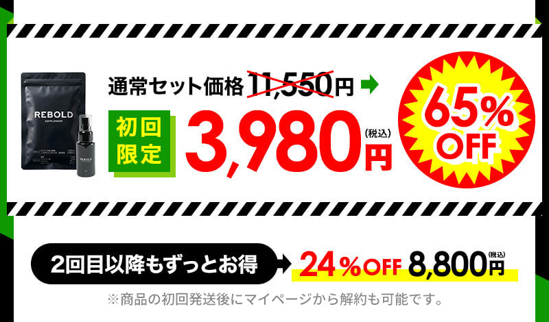初回限定 65%OFF 3,980円