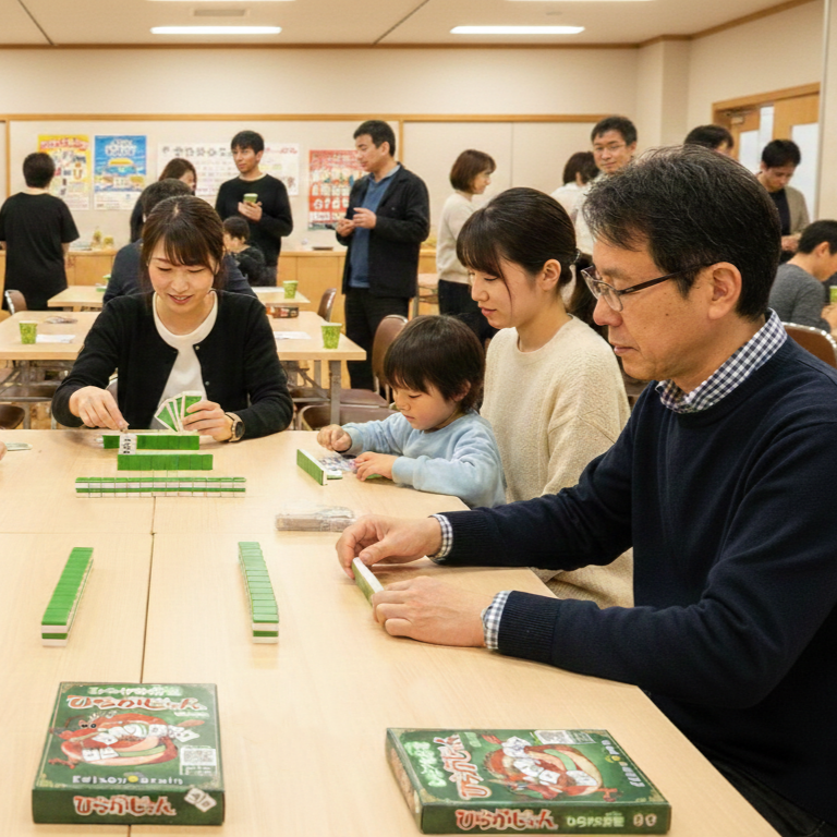 ひらがじゃんの体験イベントで遊ぶ参加者