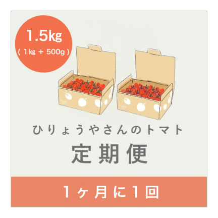 【毎月定期便】 ひりょうやさんのトマト 1.5㎏