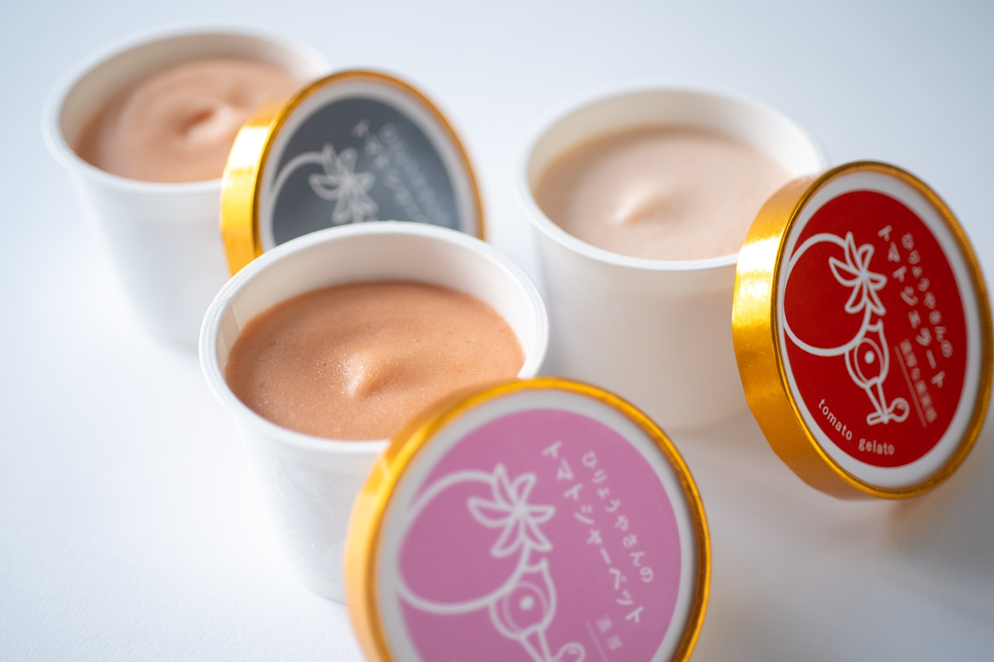 トマトのジェラートとシャーベット 6個セット