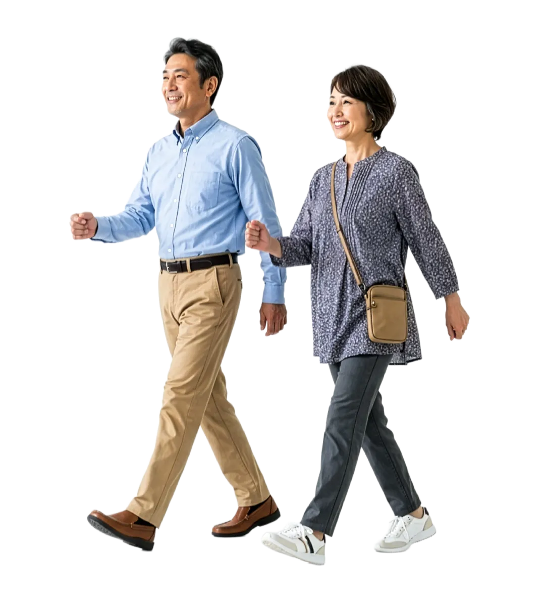 フットケアを使うシニア世代のカップル