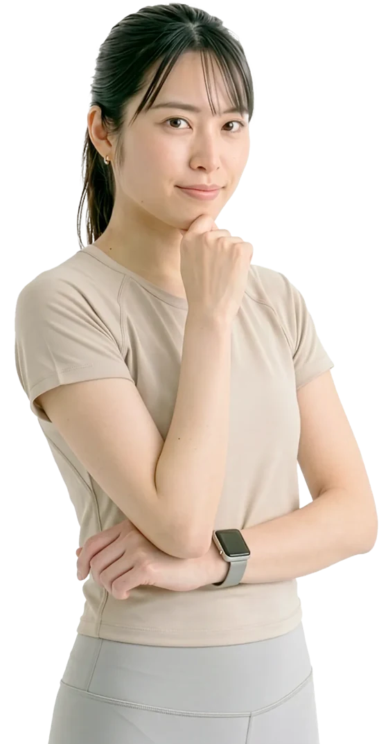 インソールの安定の理由を考える女性