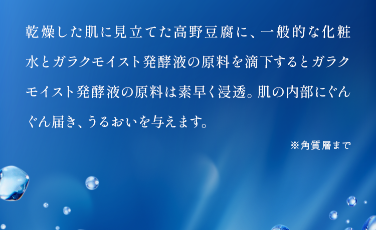 乾燥した肌に…