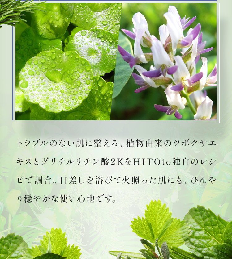 トラブルのない肌に…