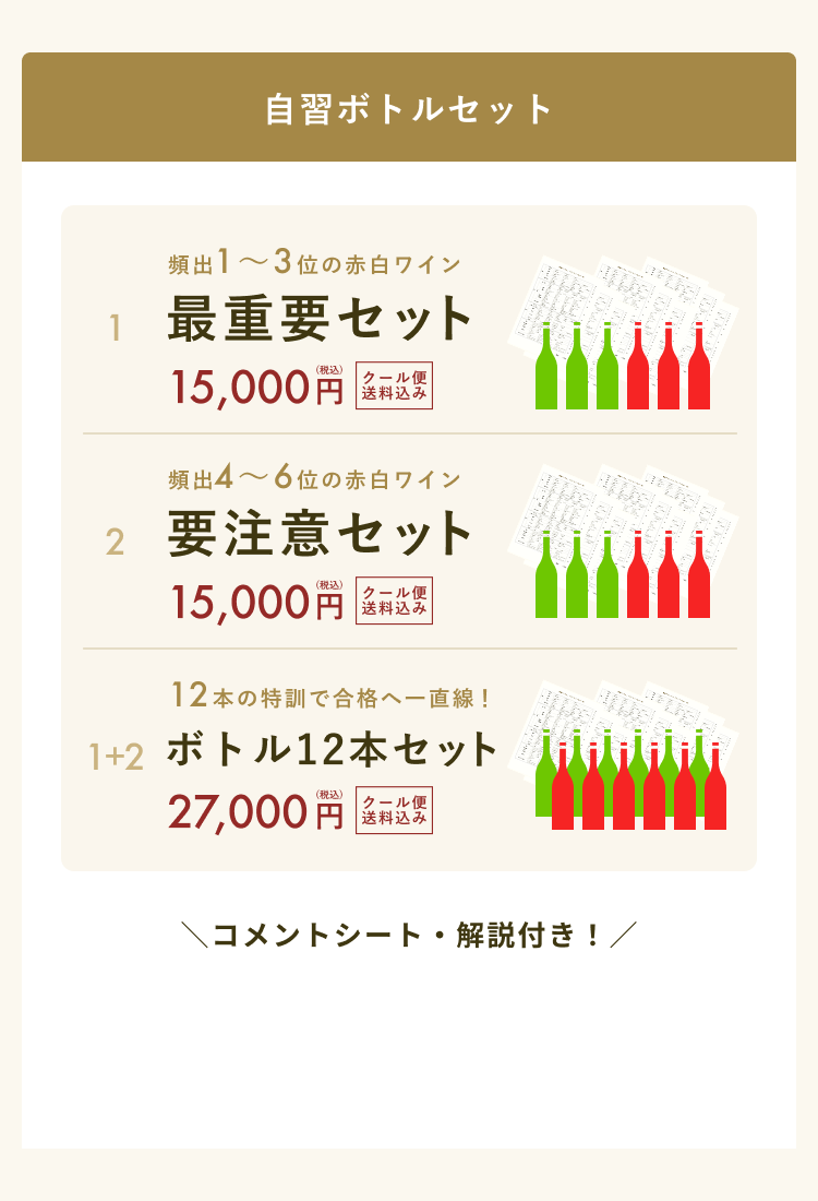 自習ボトルセット