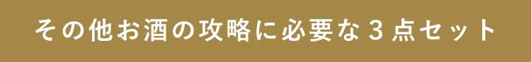 その他お酒の攻略に必要な3点セット
