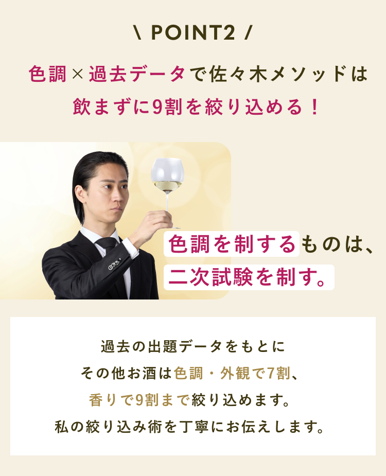 POINT2 色調✕過去データで佐々木メソッドは飲まずに9割を絞り込める！