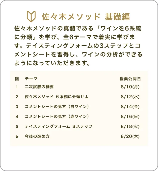 基礎テイスティング講座
