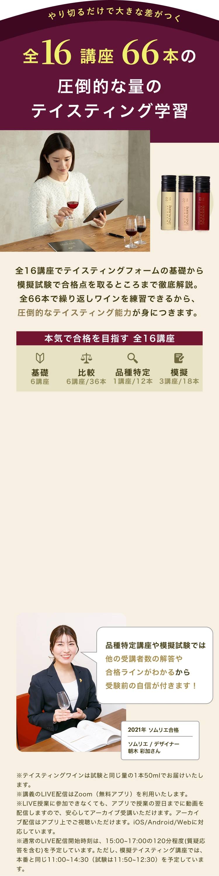 全13講座84本の圧倒的な量のテイスティング学習