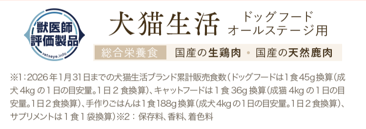 犬猫生活ドッグフードオールステージ用