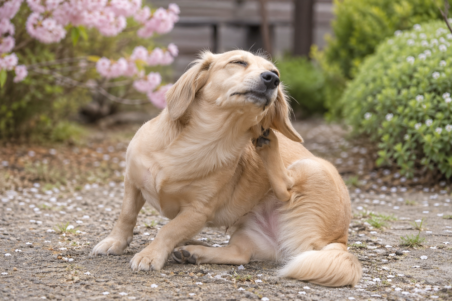 犬がかゆい・カイカイする理由とは？春の皮膚のかゆみと腸内環境の関係