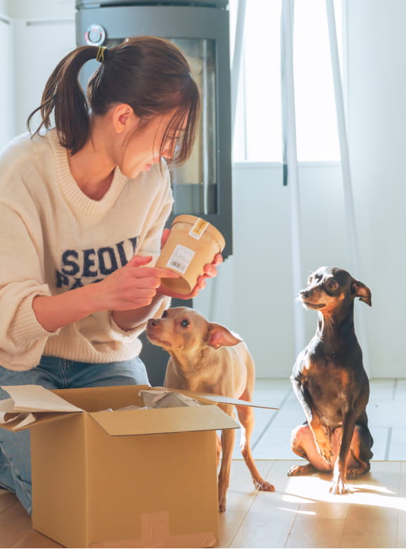 hugboxで購入した商品を開封