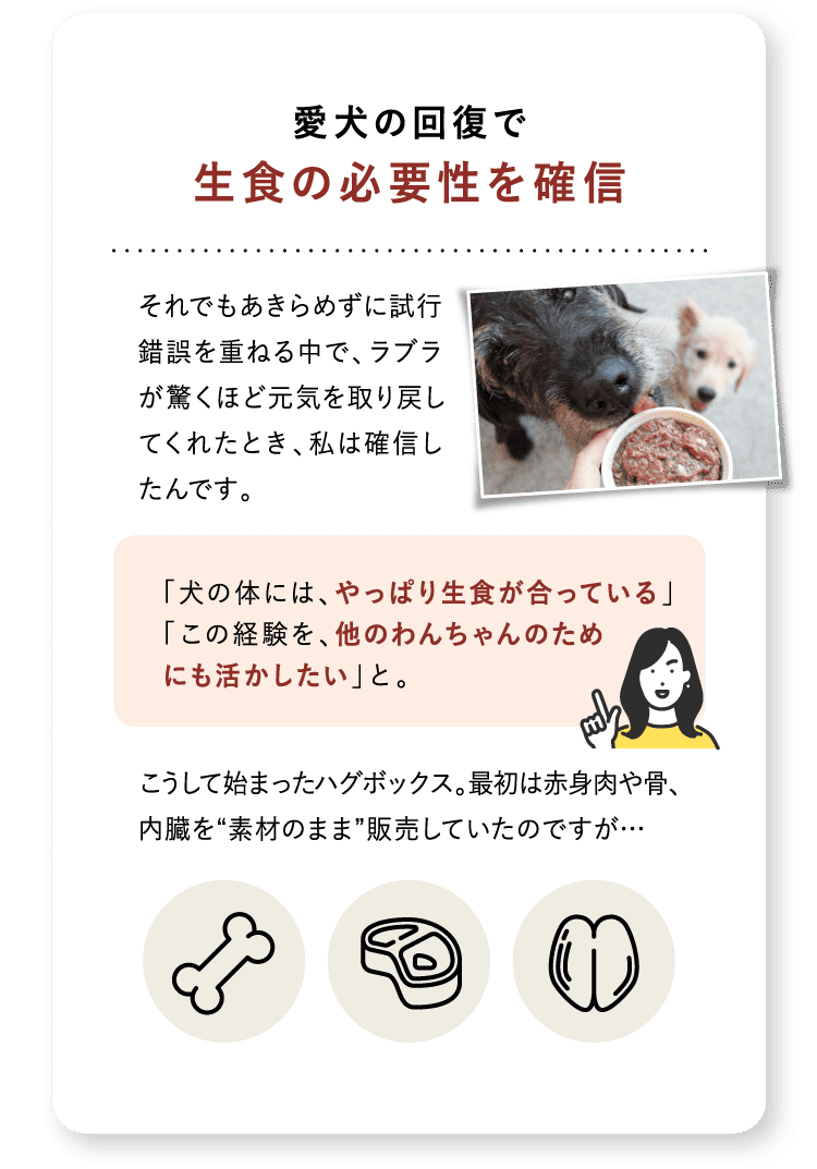 愛犬の回復で生食の必要性を確信