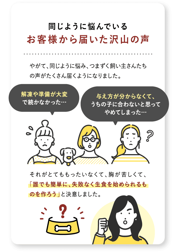 同じように悩んでいるお客様から届いた沢山の声