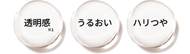 透明感・うるおい・ハリつや