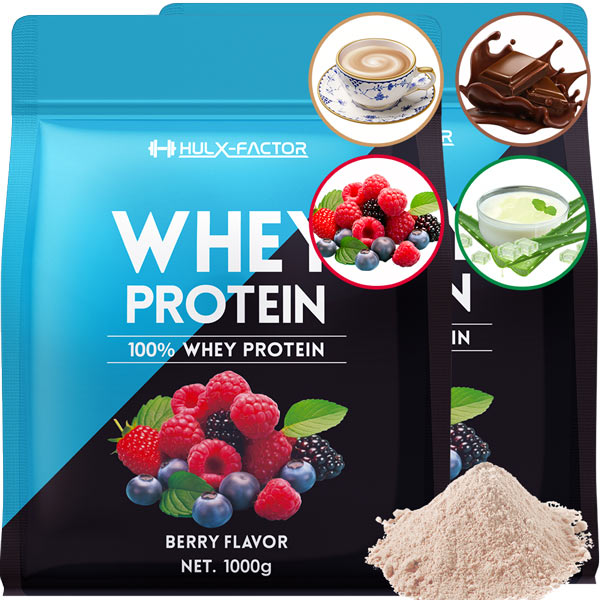 【2袋セット】ハルクファクター  ホエイプロテイン 1kg ×2袋