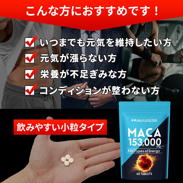 【単発】ハルクファクター 20倍濃縮 マカ 60粒