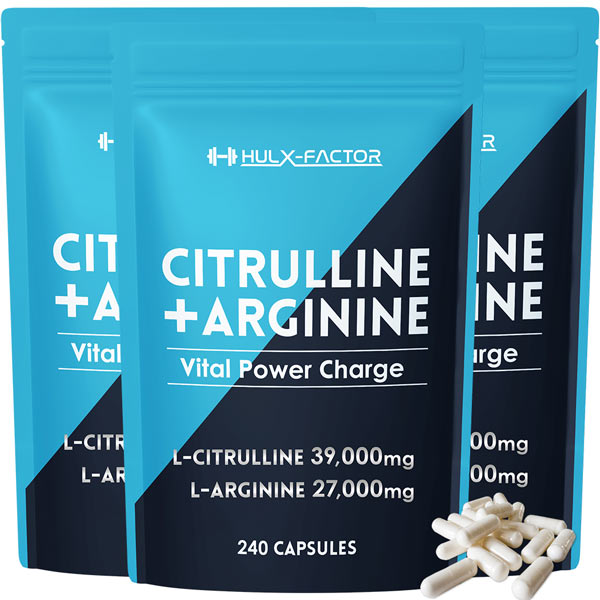 【3袋セット】ハルクファクター シトルリン＋アルギニン 240粒×3袋