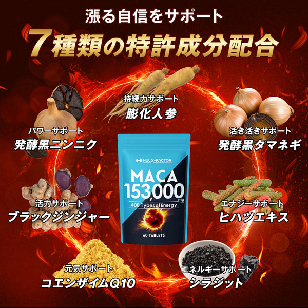 《定期》ハルクファクター 20倍濃縮 マカ 60粒