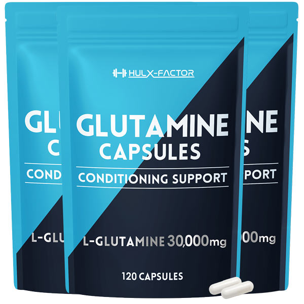 【3袋セット】ハルクファクター グルタミン カプセル 120粒×3袋