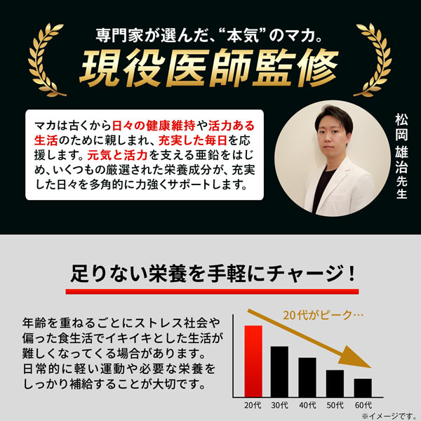 【３袋セット】ハルクファクター 20倍濃縮 マカ 60粒×3袋