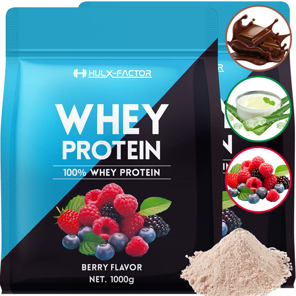 【2袋セット】ハルクファクター  ホエイプロテイン 1kg ×2袋