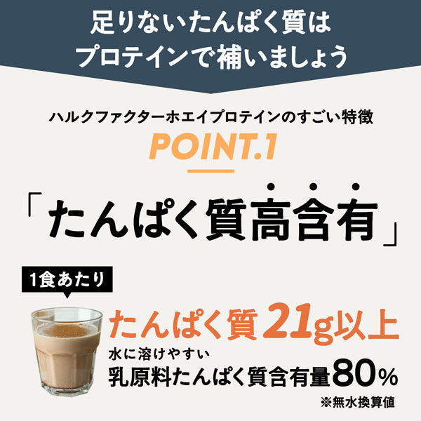 【2袋セット】ハルクファクター  ホエイプロテイン 1kg ×2袋