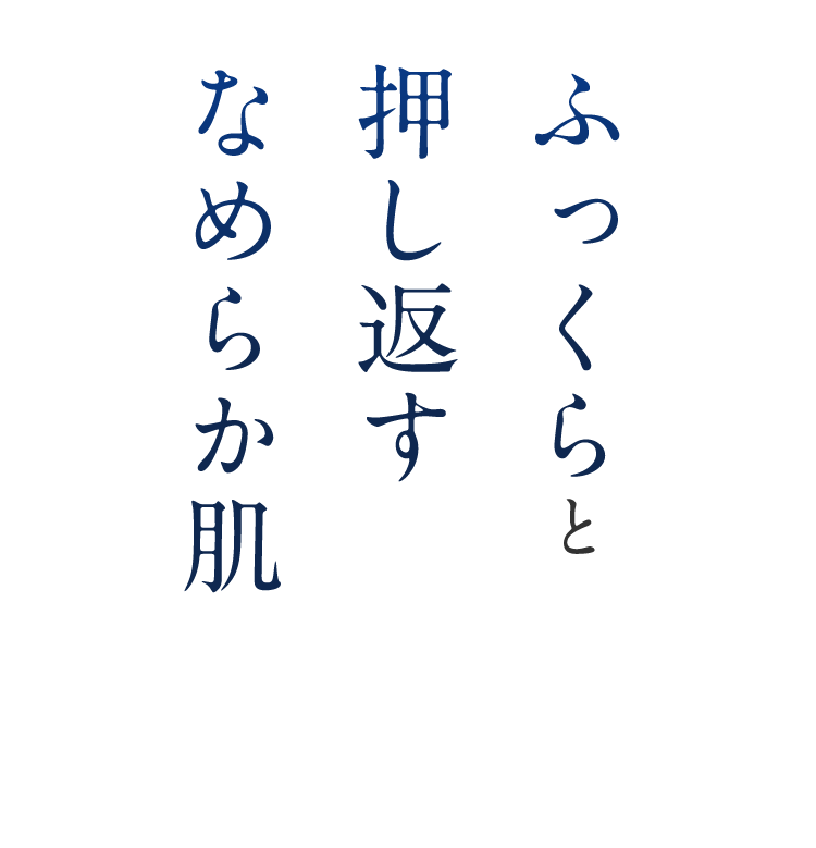 ふっくらと押し返すなめらか肌
