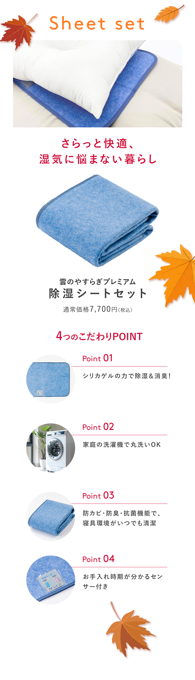 雲のやすらぎプレミアム 除湿シートセット